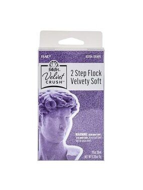 FolkArt Velvet Crush 2-Step Flocking Kit 63704 Grape For Velvet Finish On Decor